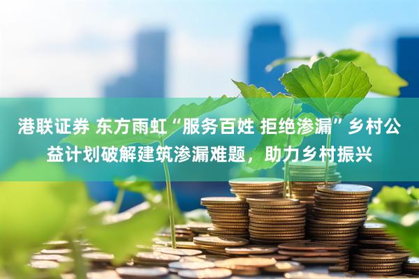 港联证券 东方雨虹“服务百姓 拒绝渗漏”乡村公益计划破解建筑渗漏难题，助力乡村振兴